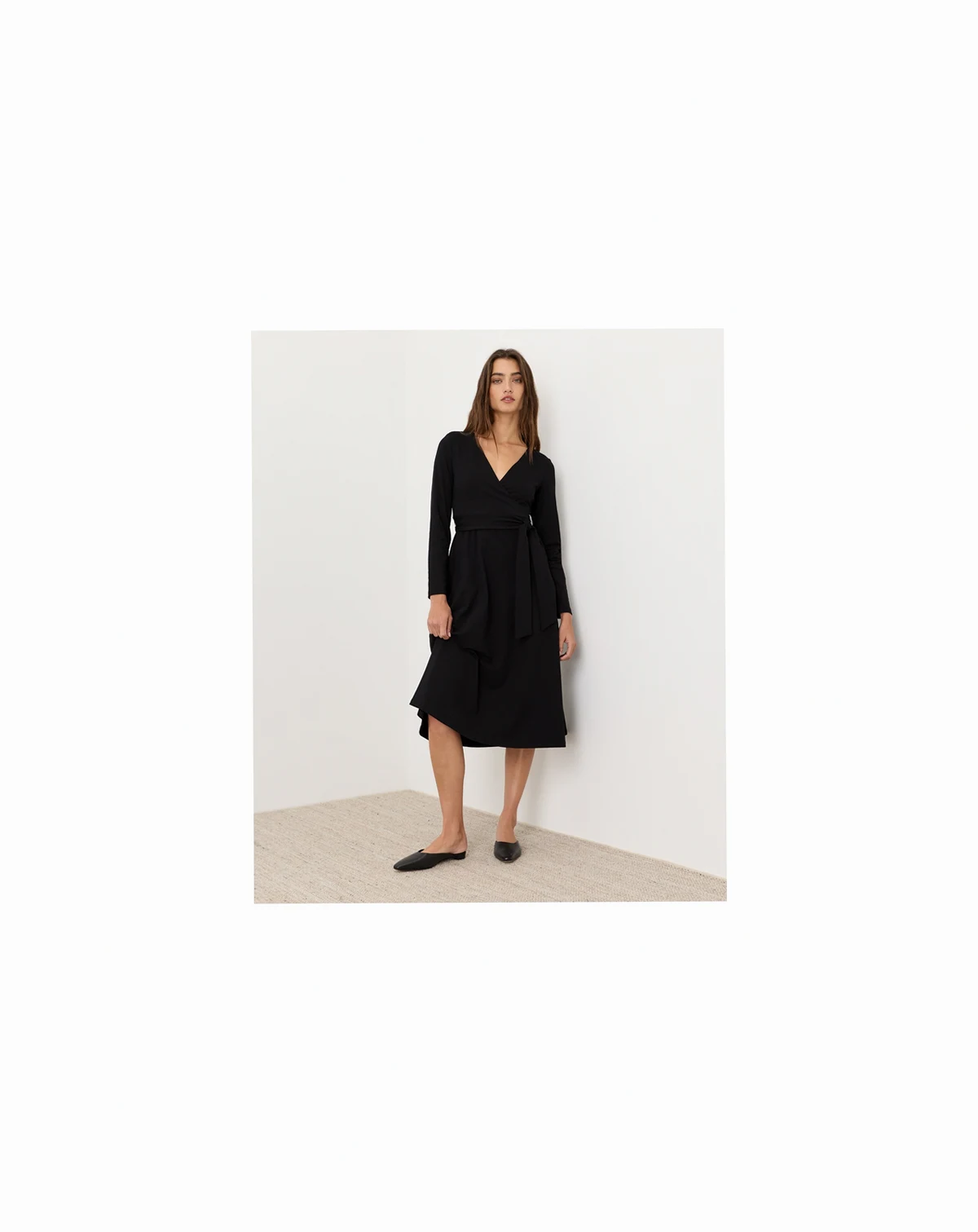 Women's Fit & Flare Wrap Dress Made With Organic Cotton