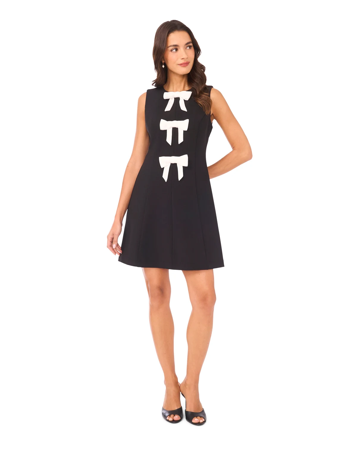 Women's Attached Bows Sleeveless Mini Dress