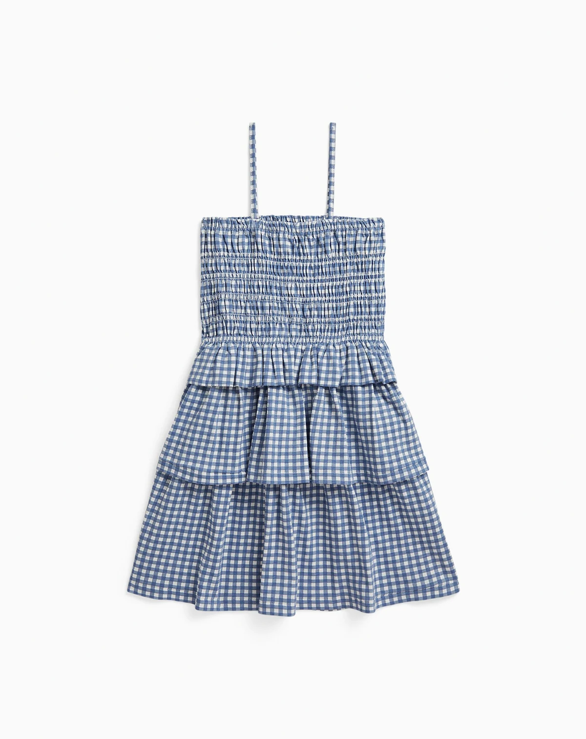 Girls' 2-6X Plaid Smocked Pull-On Jersey Dress