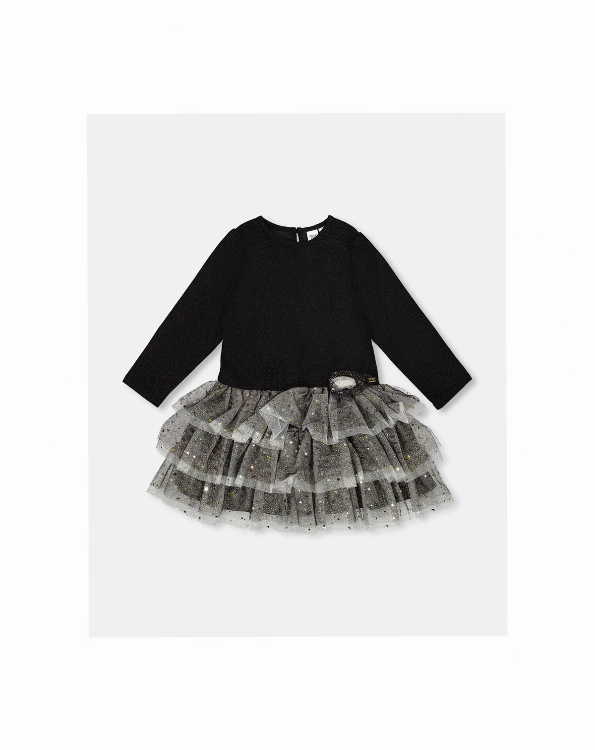 Toddler Girls Glittering Mesh Skirt Party Dress Black - Toddler|Child