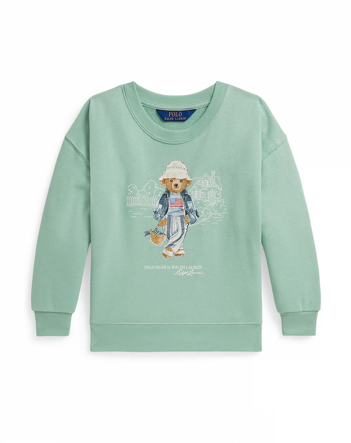 Girls' 2-6X Polo Bear Terry Pull-On Sweatshirt