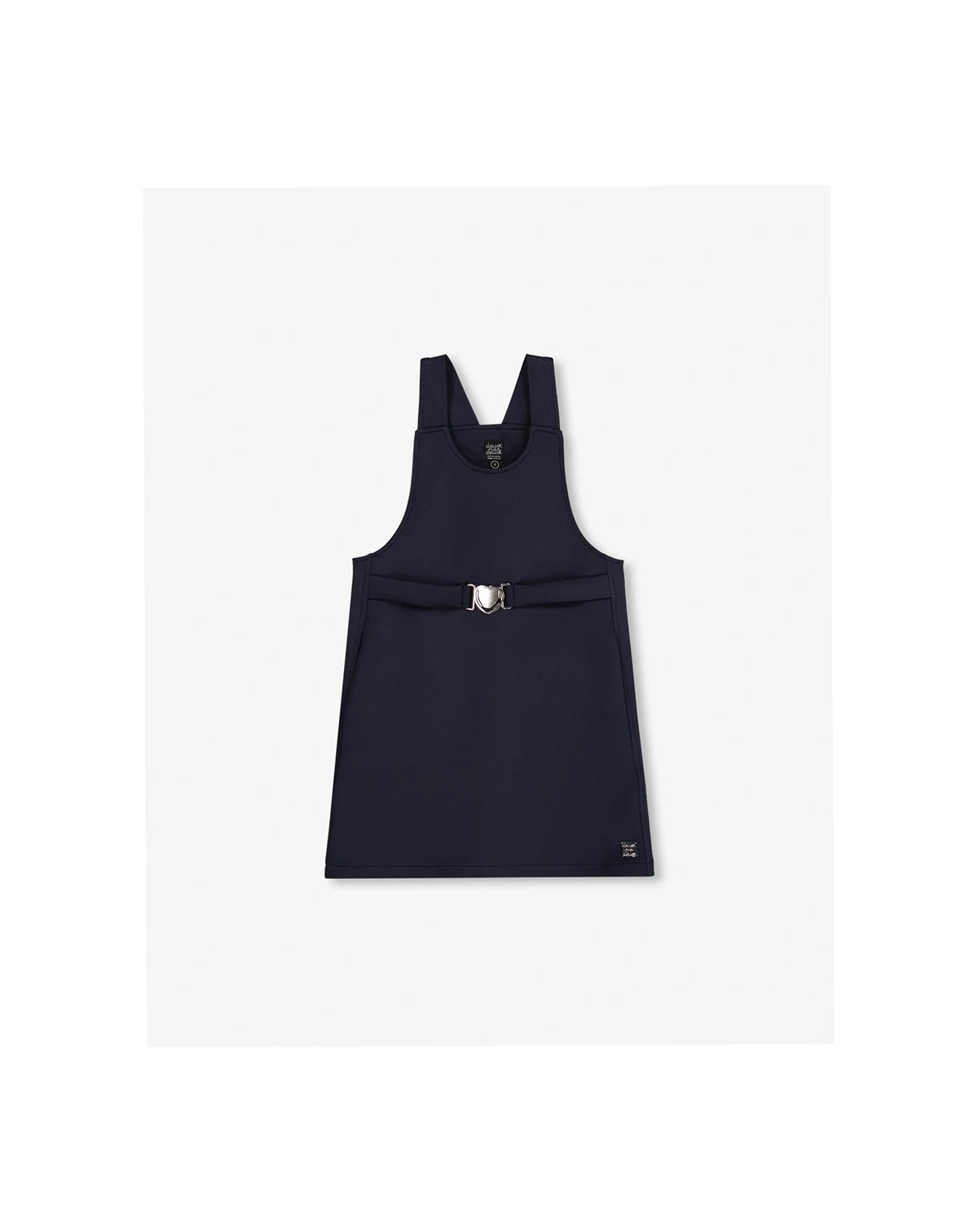 Girl Milano Jumper Dress Navy Blue with Buckle Detail - Toddler|Child
