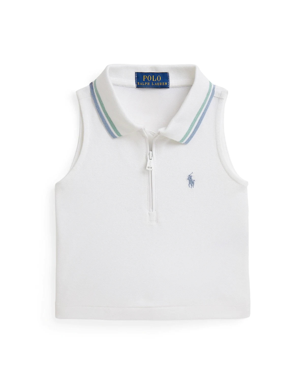 Girls' 2T-6X Stretch Mesh Half-Zip Boxy Polo Shirt
