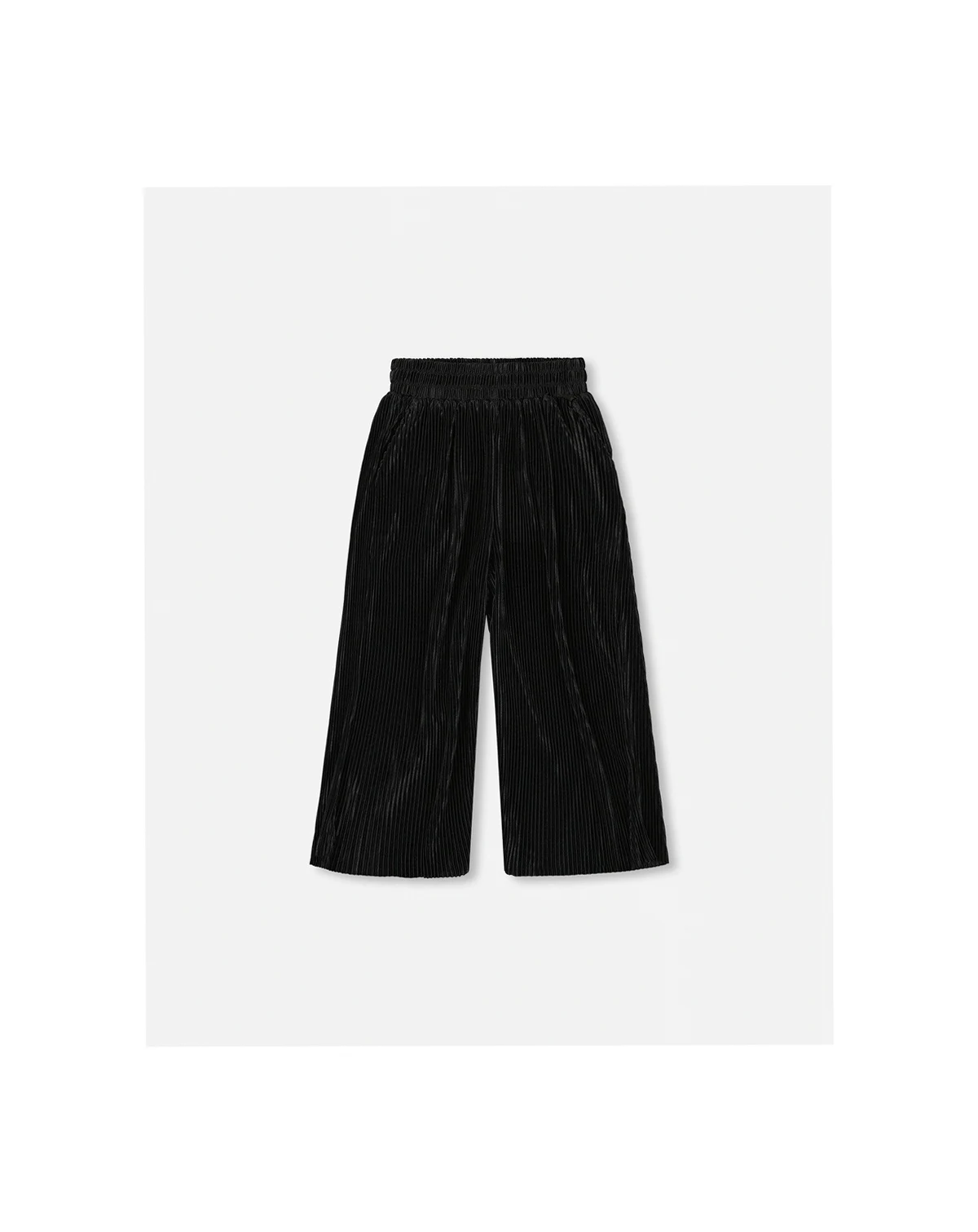 Girl Wide Leg Pleated Pants Black - Toddler|Child