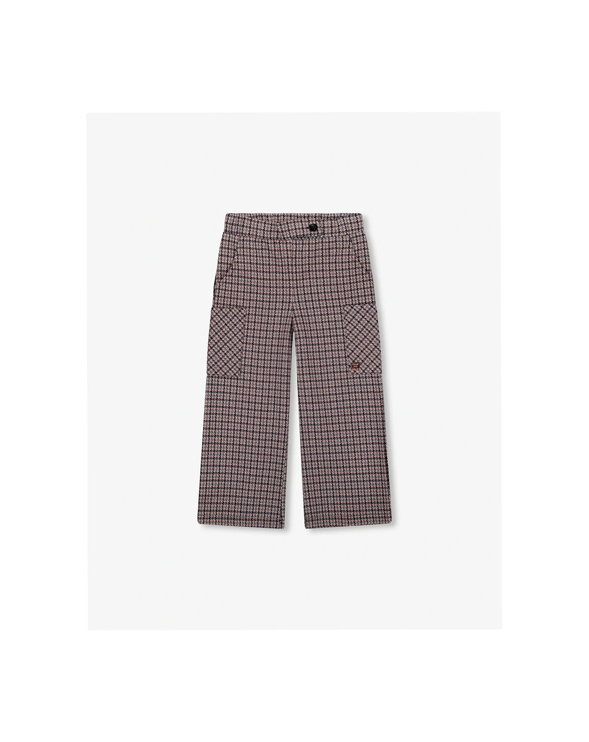 Toddler Girls Jacquard Knit Flare Pants with Houndstooth Pattern - Toddler|Child