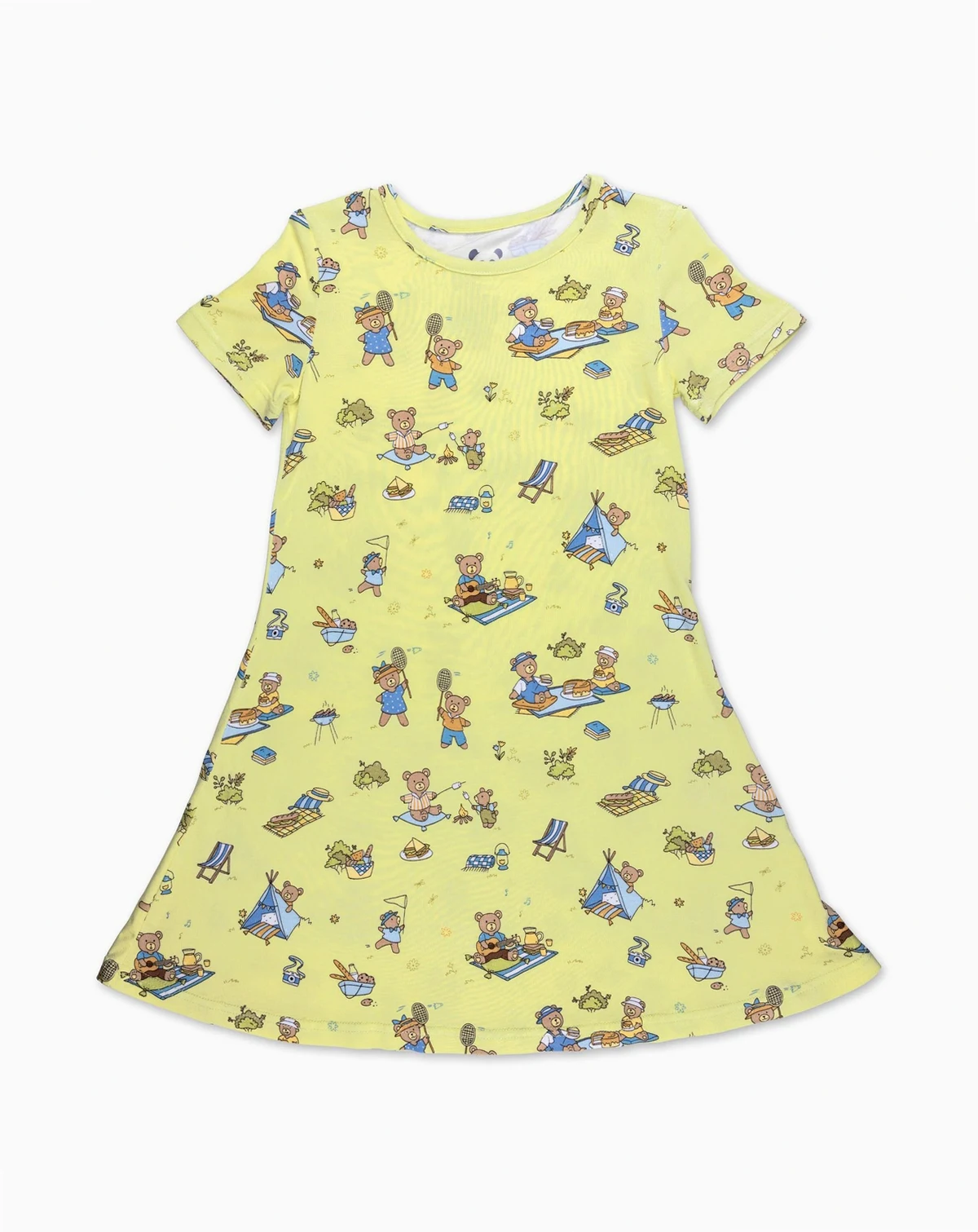 Girls' Teddy Bear Picnic Short Sleeve Dress