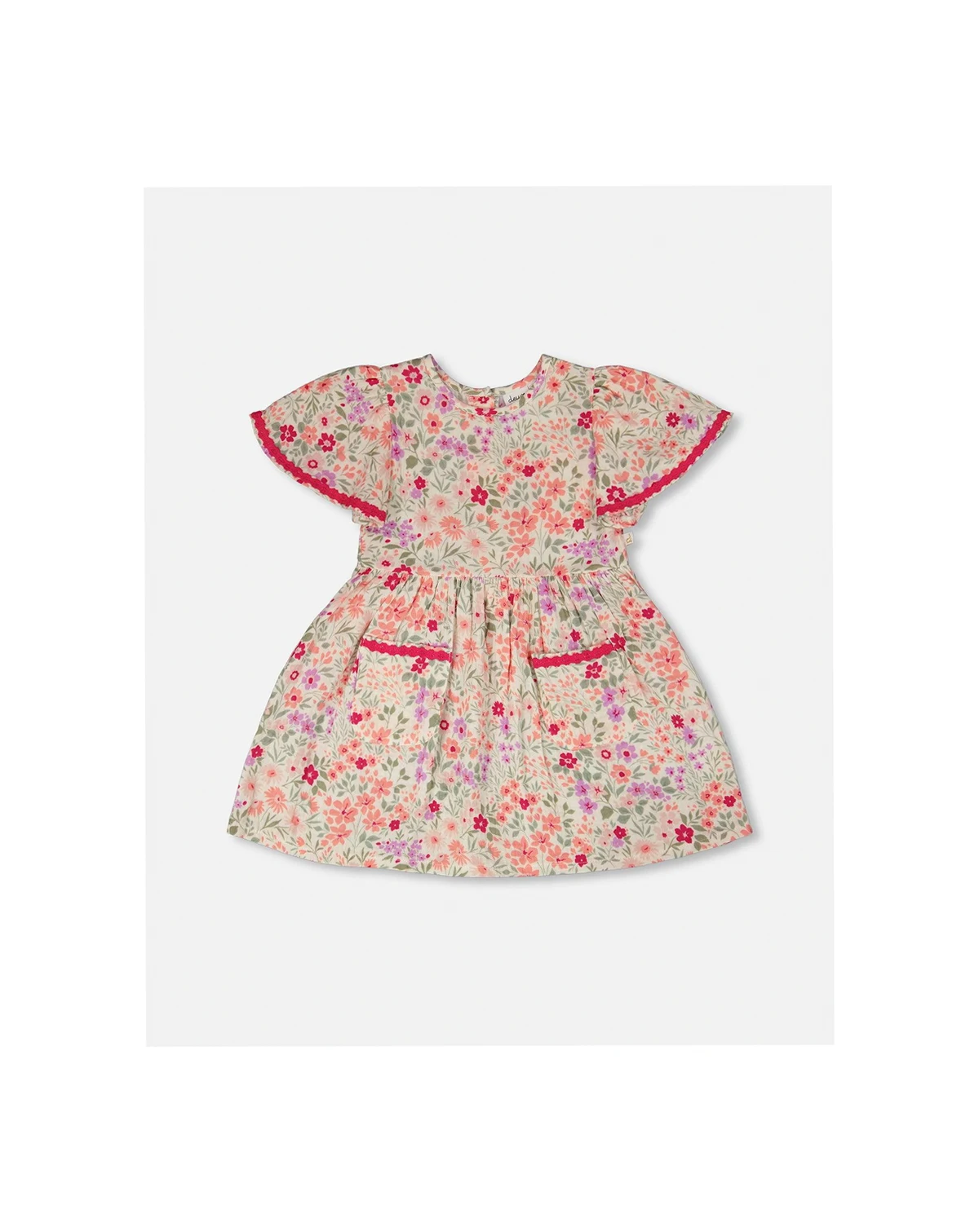 Toddler Girls Muslin Printed Flowers Dress