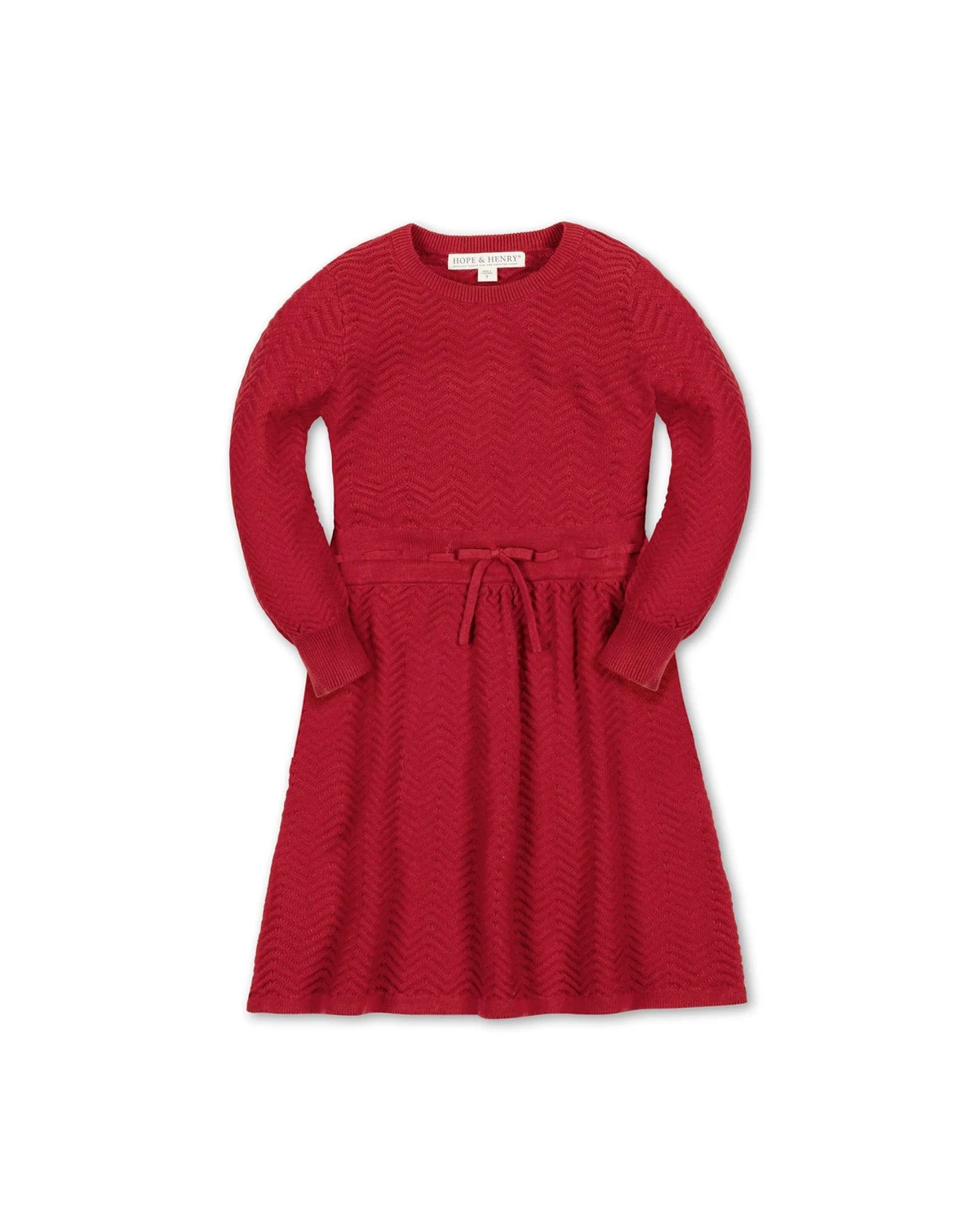 Toddler Girls Organic Long Sleeve Balloon Sleeve Sweater Dress