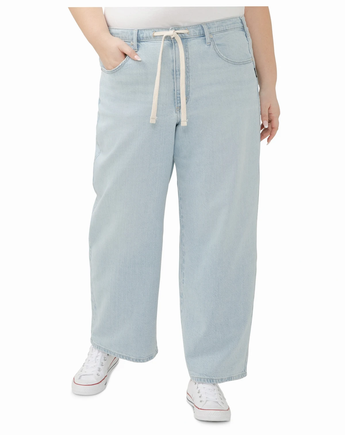 Plus Size Be Easy Drawstring Jeans