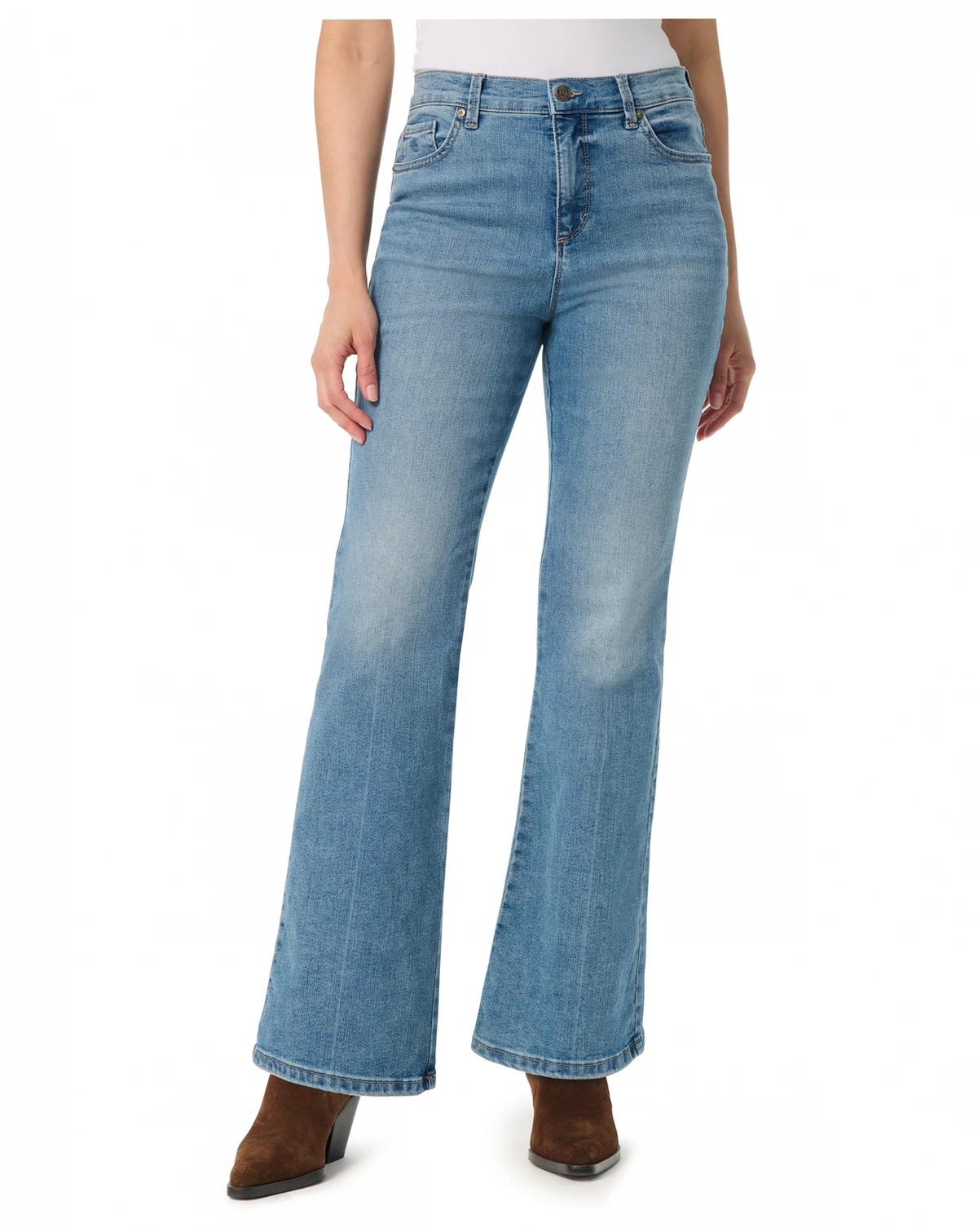 Petite Amanda Essential Flared High-Rise Jeans