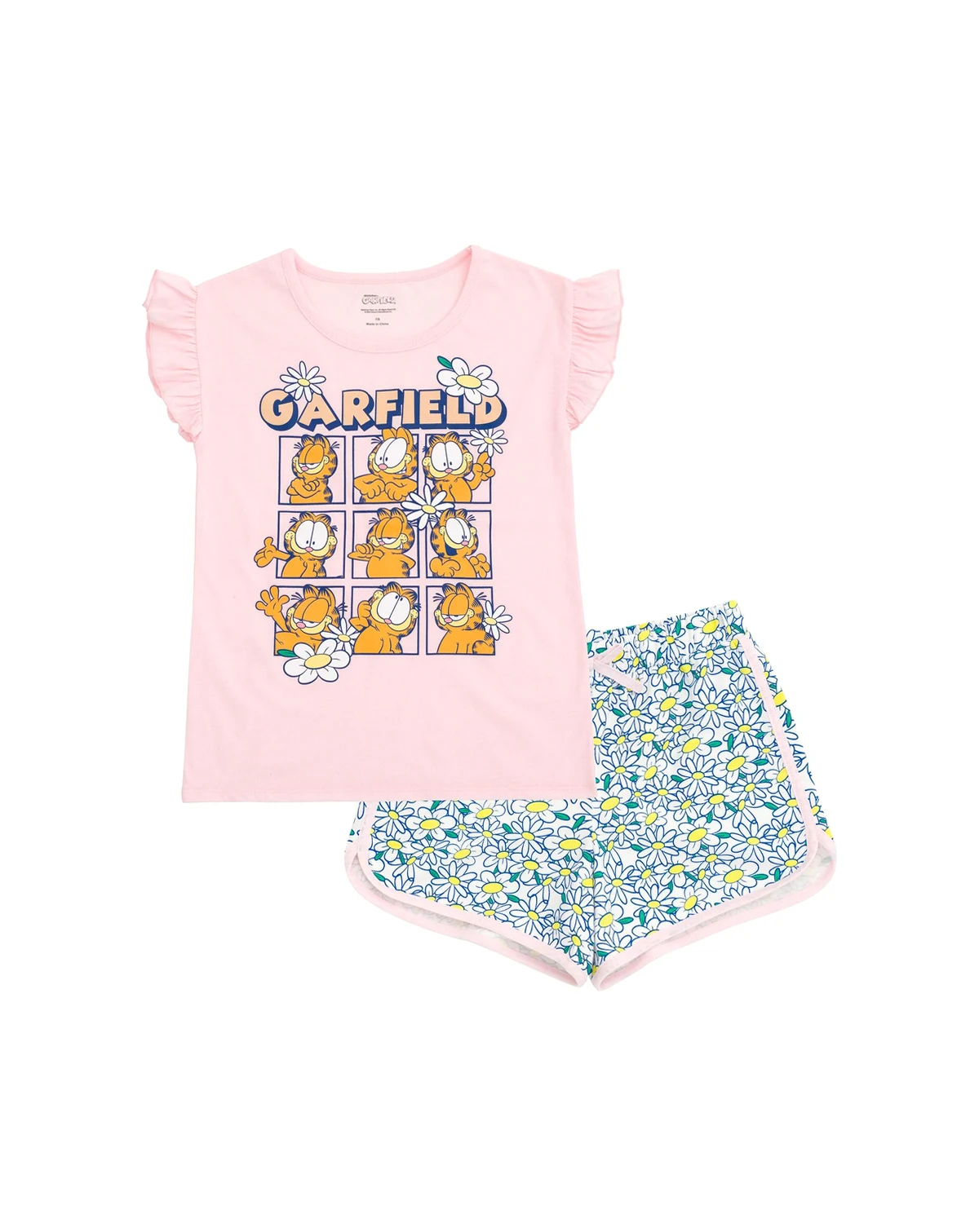 Toddler Girls T-Shirt and French Terry Dolphin Shorts Outfit Set