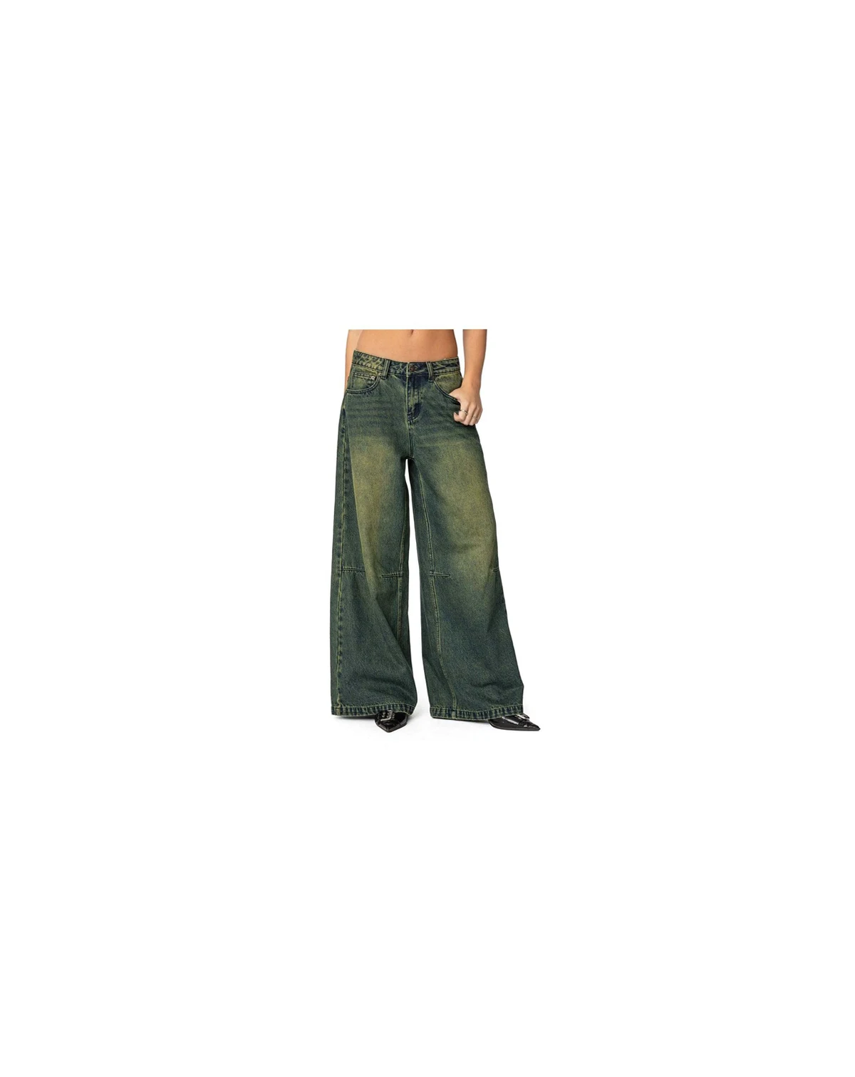 Womens Shawn Washed Low Rise Jeans