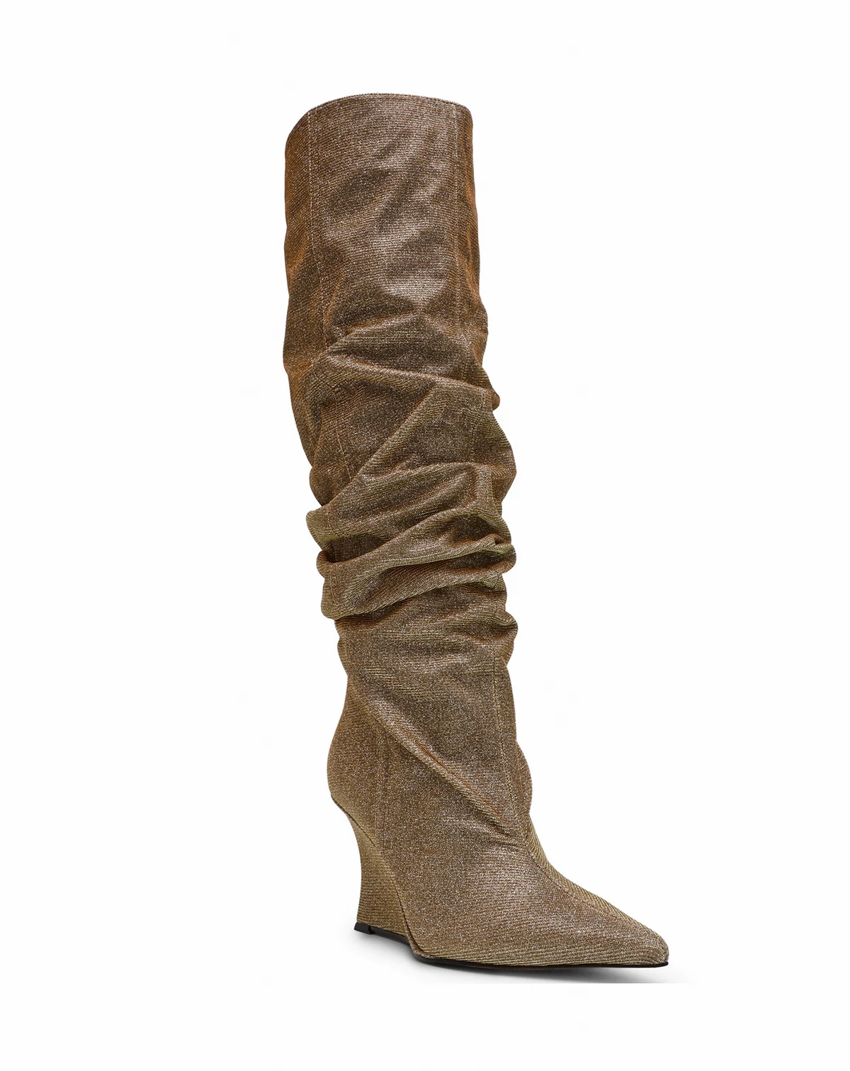 Women's Distortion Knee-High Slouch Wedge Boots, Regular & Wide Calf