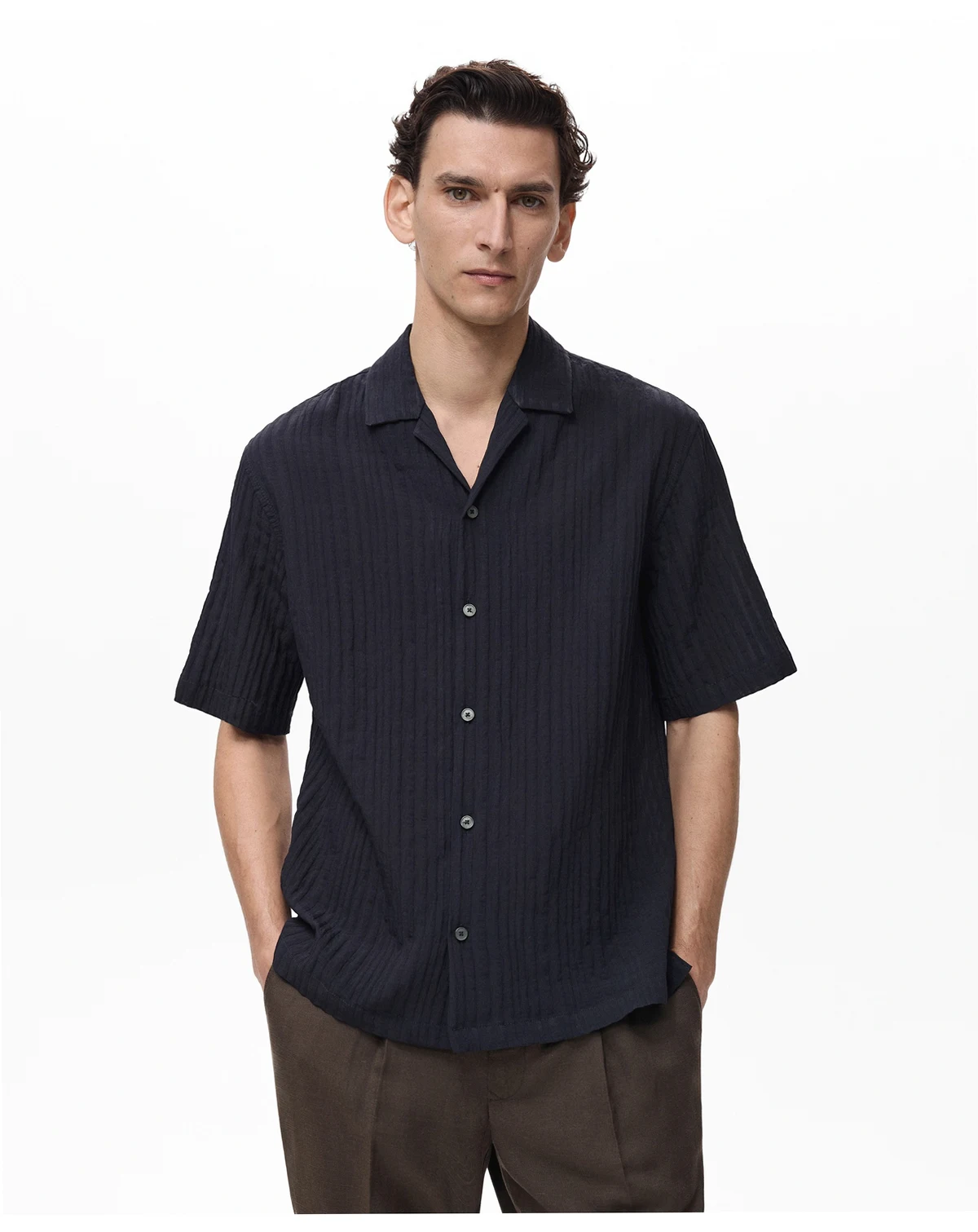 Men's Stripped Structure Shirt