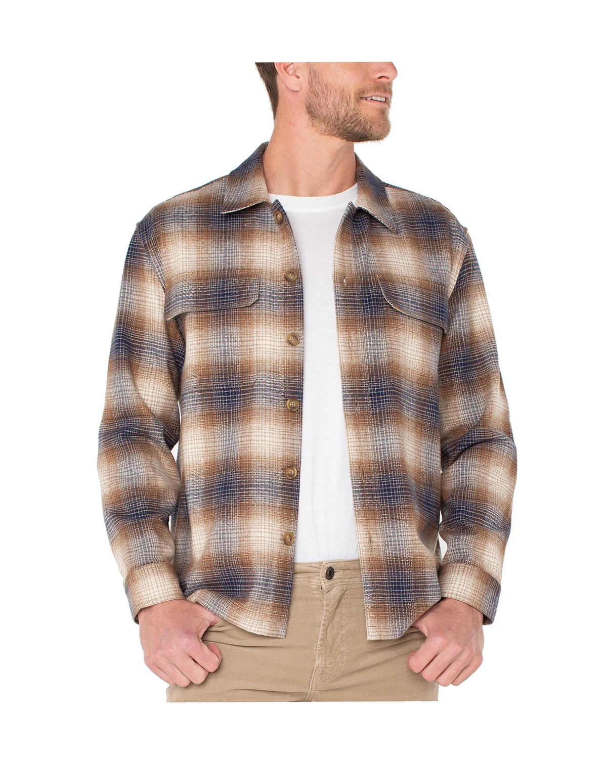 Men's Cotton Flap Pocket Overshirt