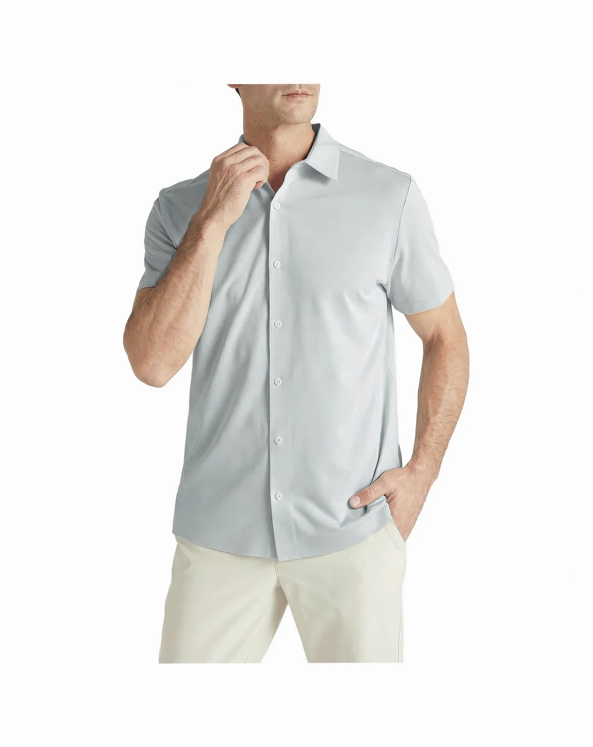 Men's Office-Leisure Short-Sleeve Oxford Shirt