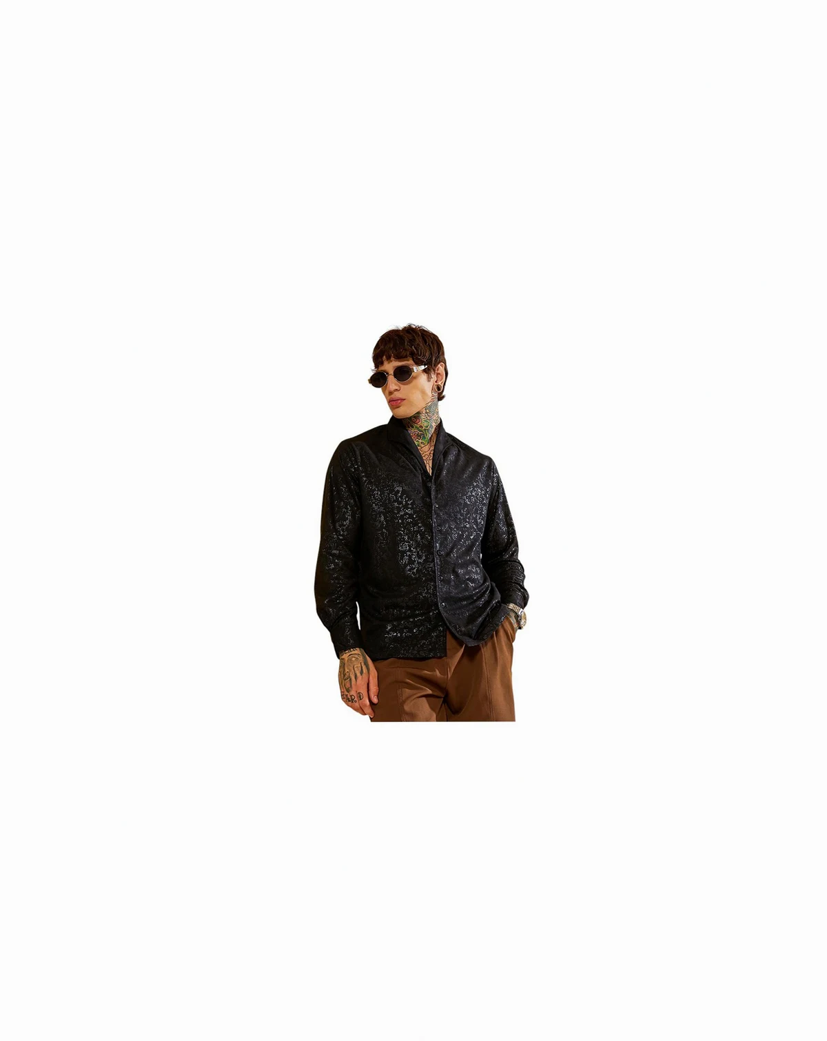 Men's Onyx Black Corroded-Tactile Shirt
