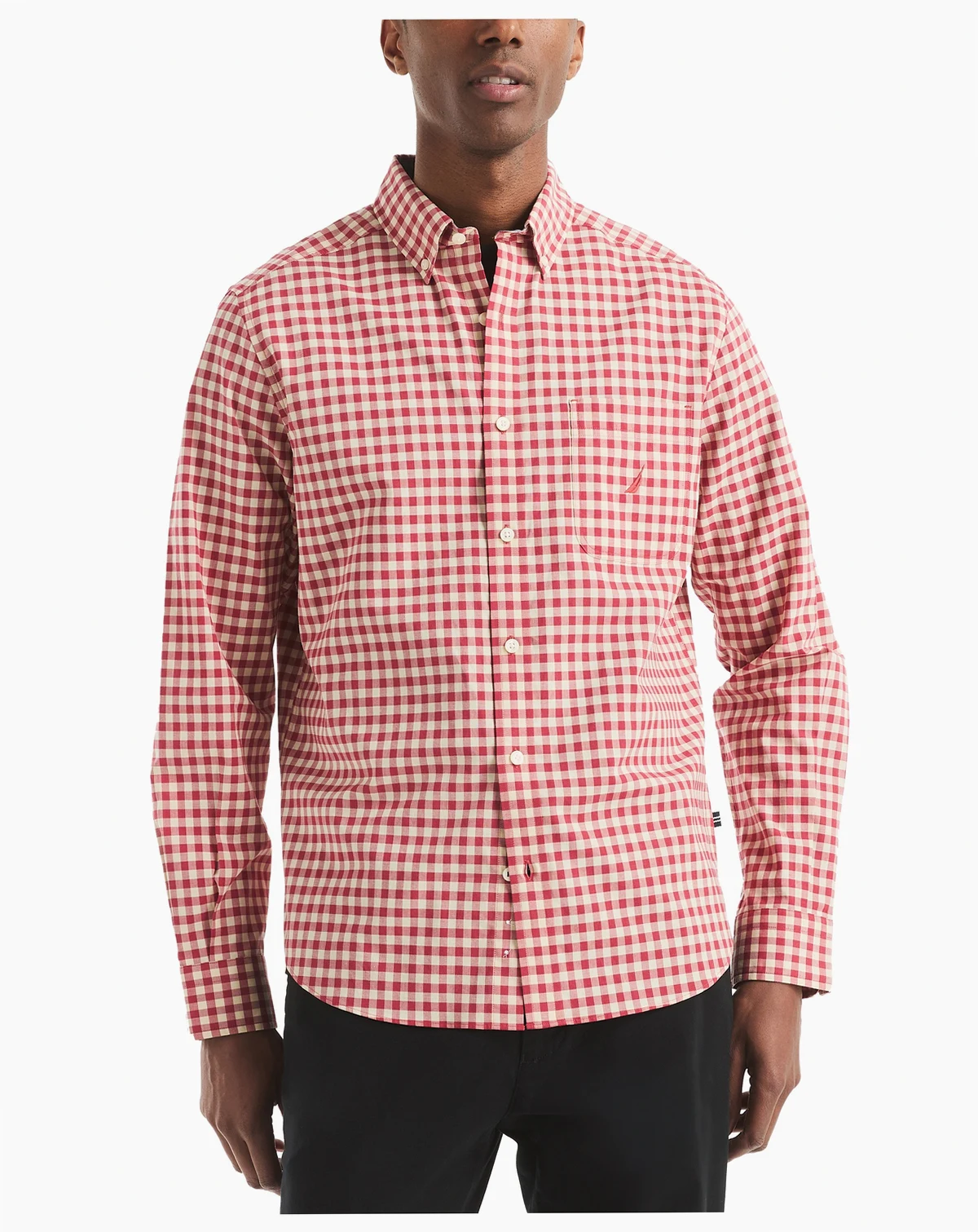 Men's Long Sleeve Check Button-Down Shirt