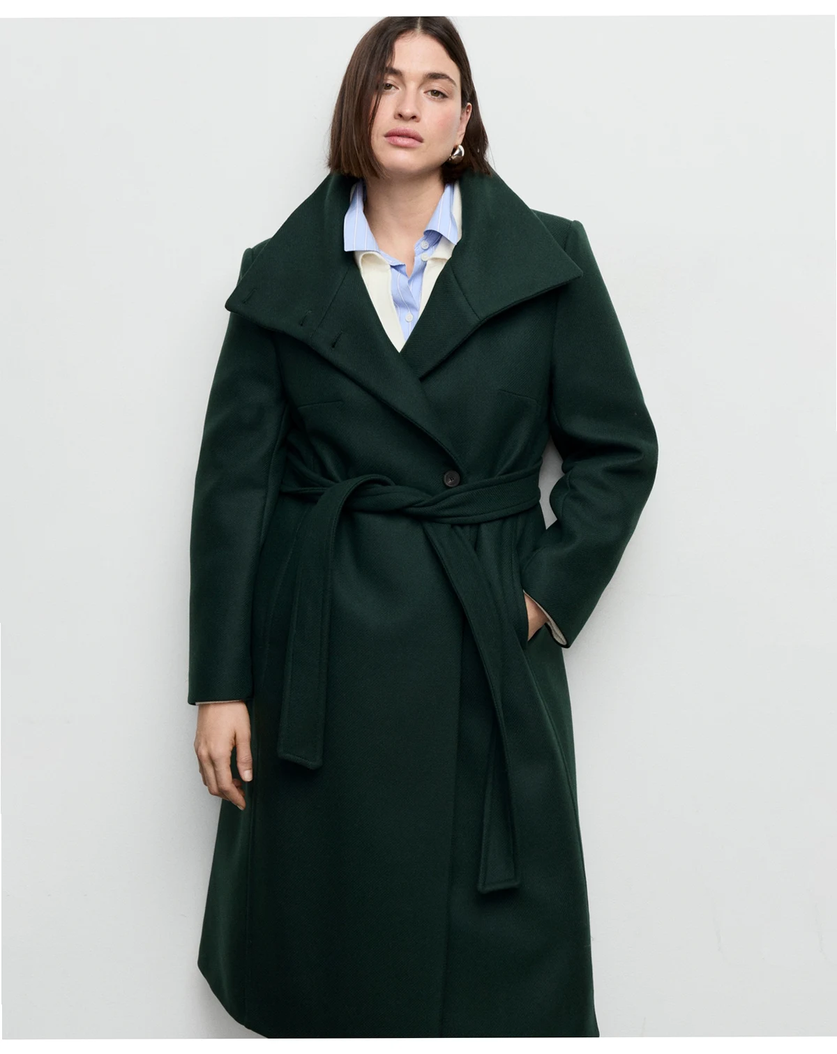 Women's Belt Manteco Wool Coat