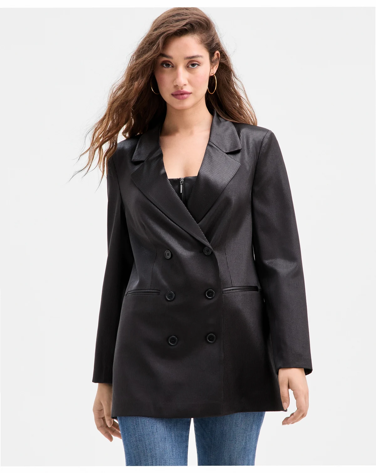Women's Jemma Pinstriped Double-Breasted Blazer