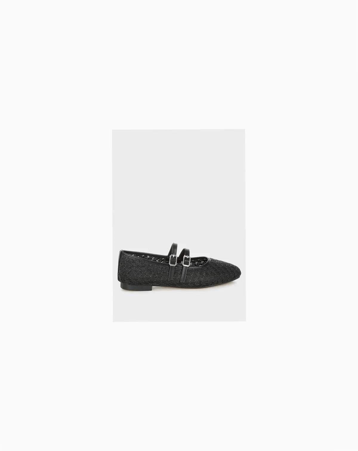 Womens Warena Pin Buckle Strapped Ballerinas