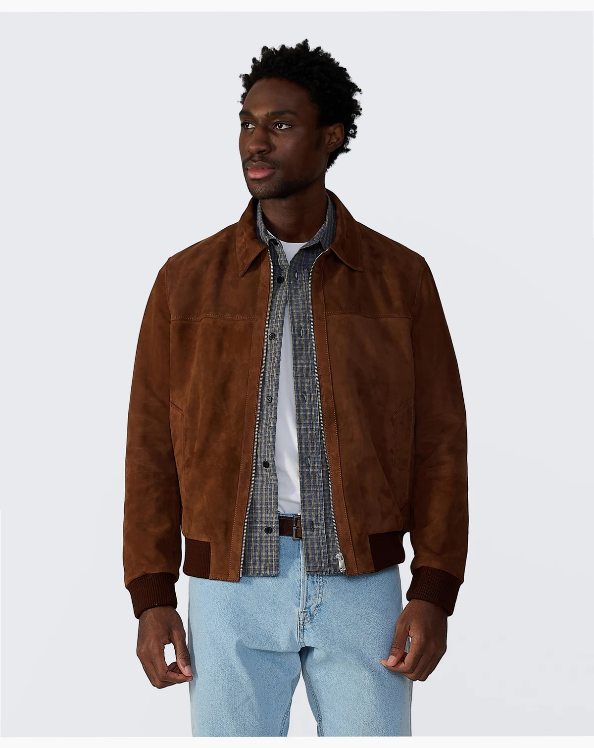 Men's Men s Suede Bomber Jacket, Created for Macy s