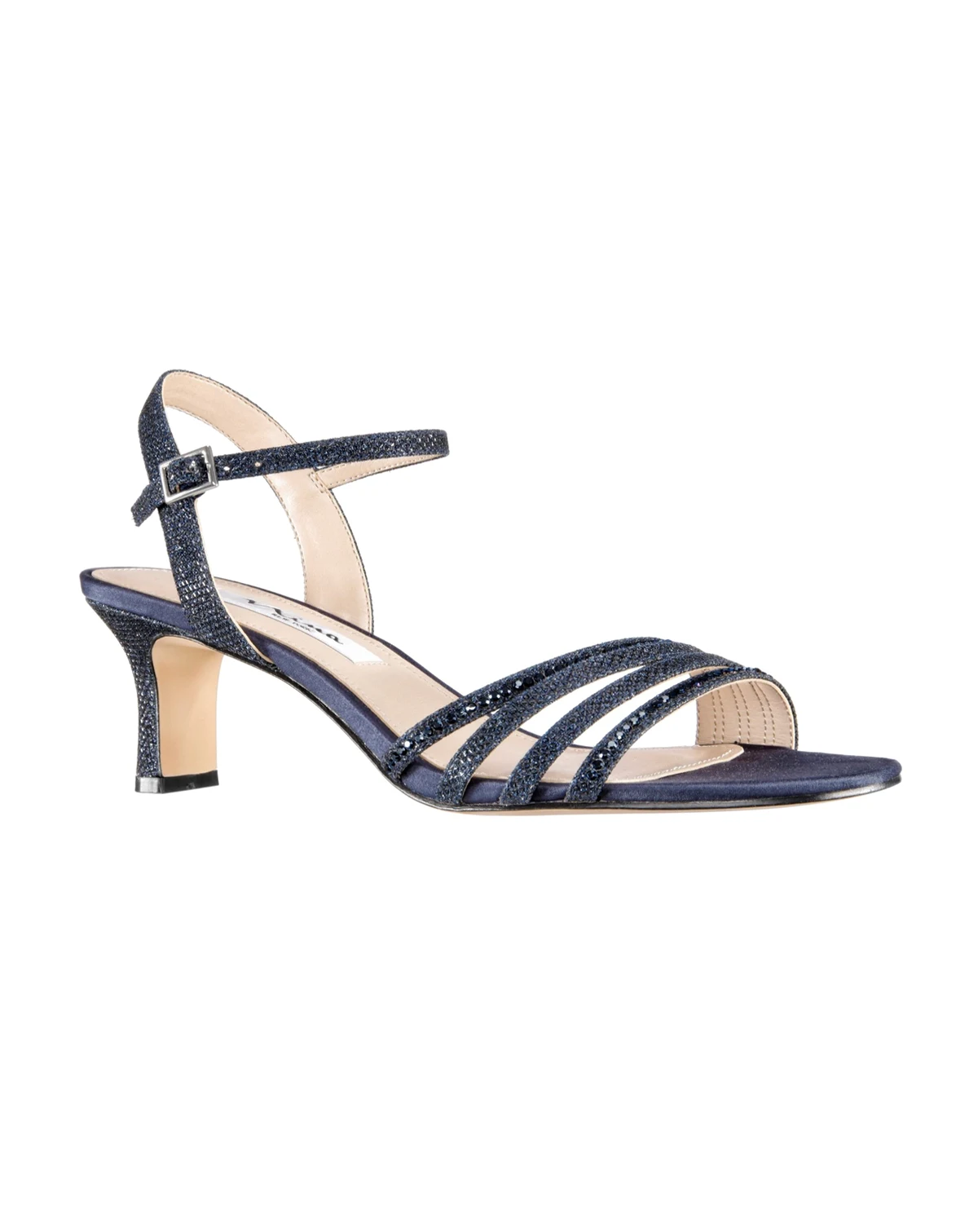 Women's Nelena Rhinestone Kitten Heel Sandals