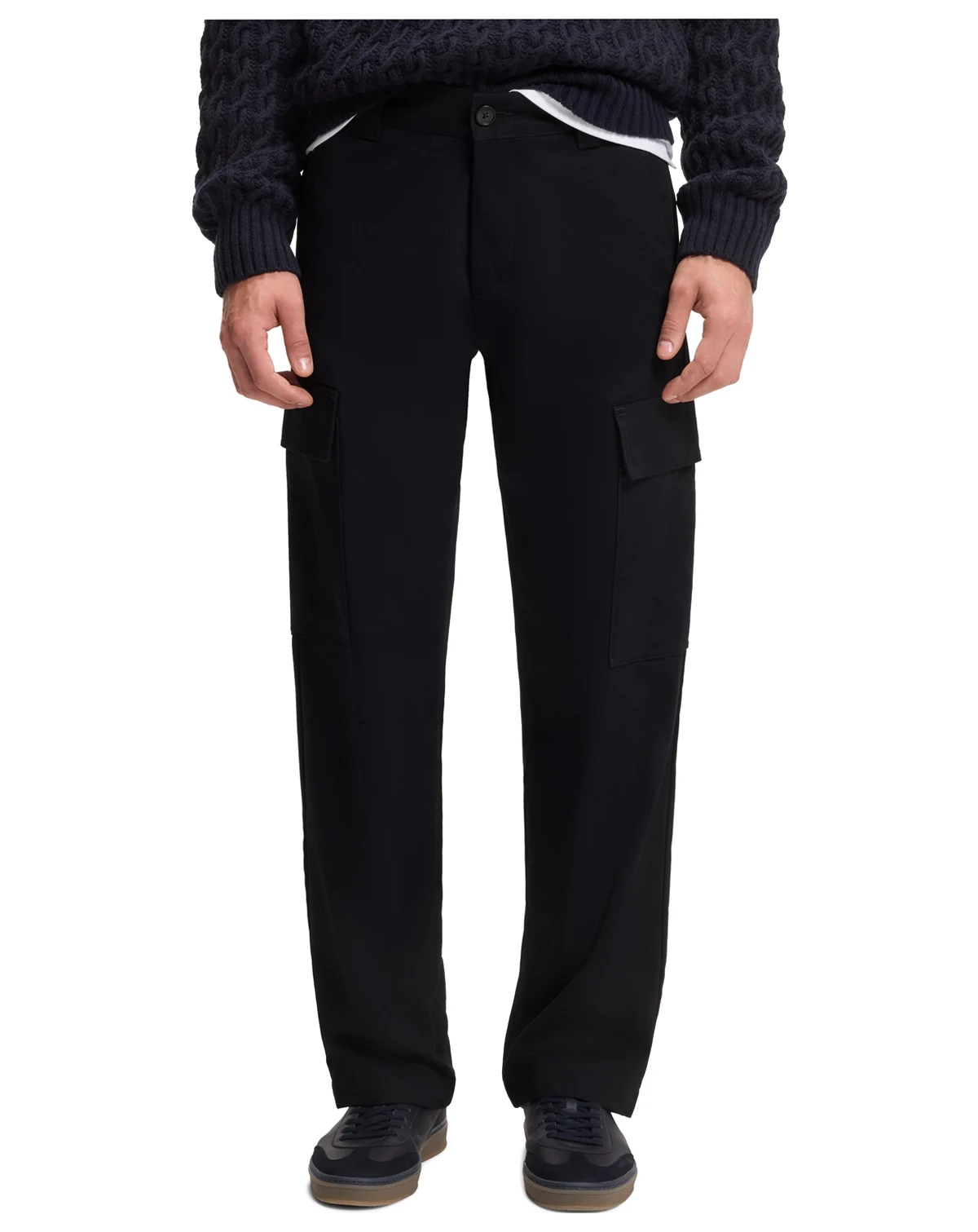 Men's BECKHAM x BOSS Micro-Patterned Cotton Cargo Pants