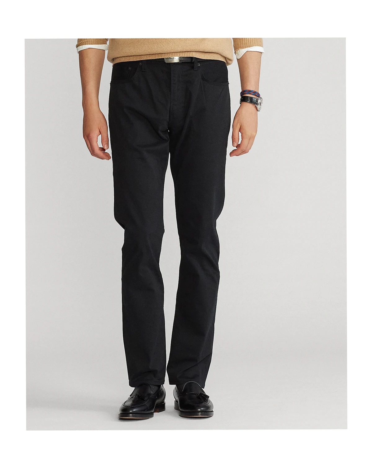 Men's Slim Straight Stretch Sateen Five-Pocket Pants