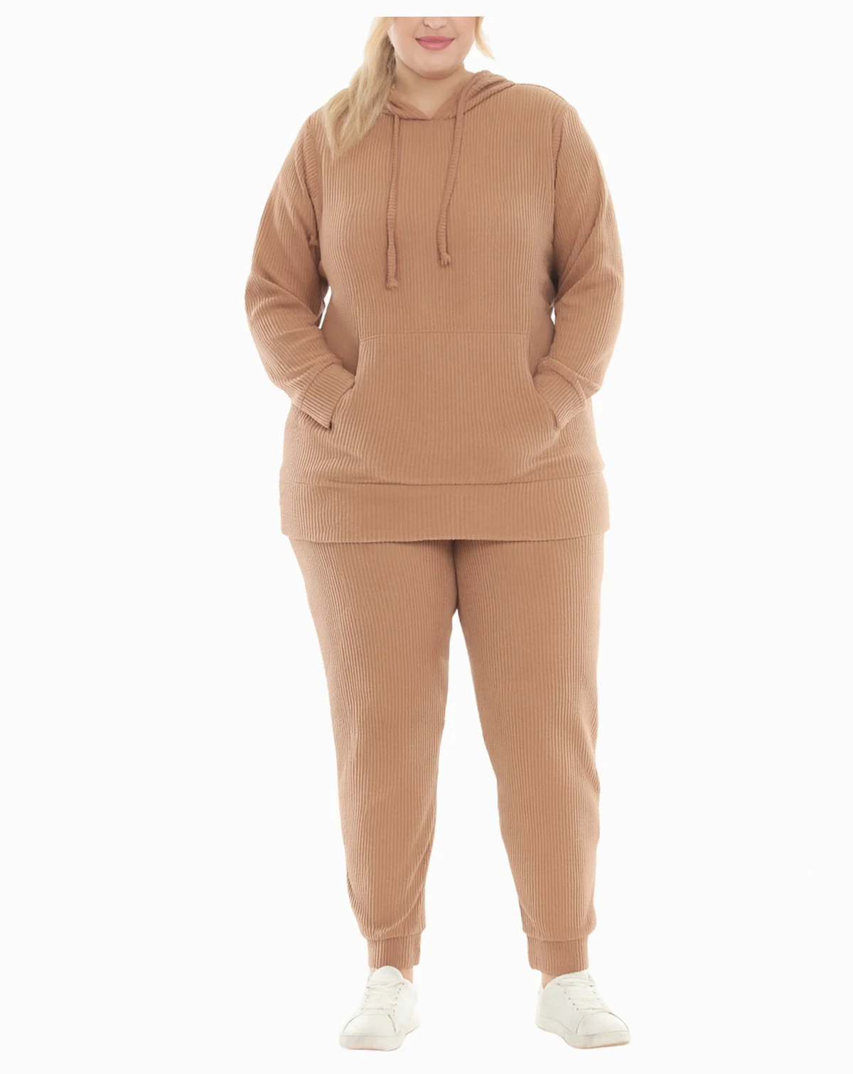 Plus Size Super Soft Two Piece Ribbed Set