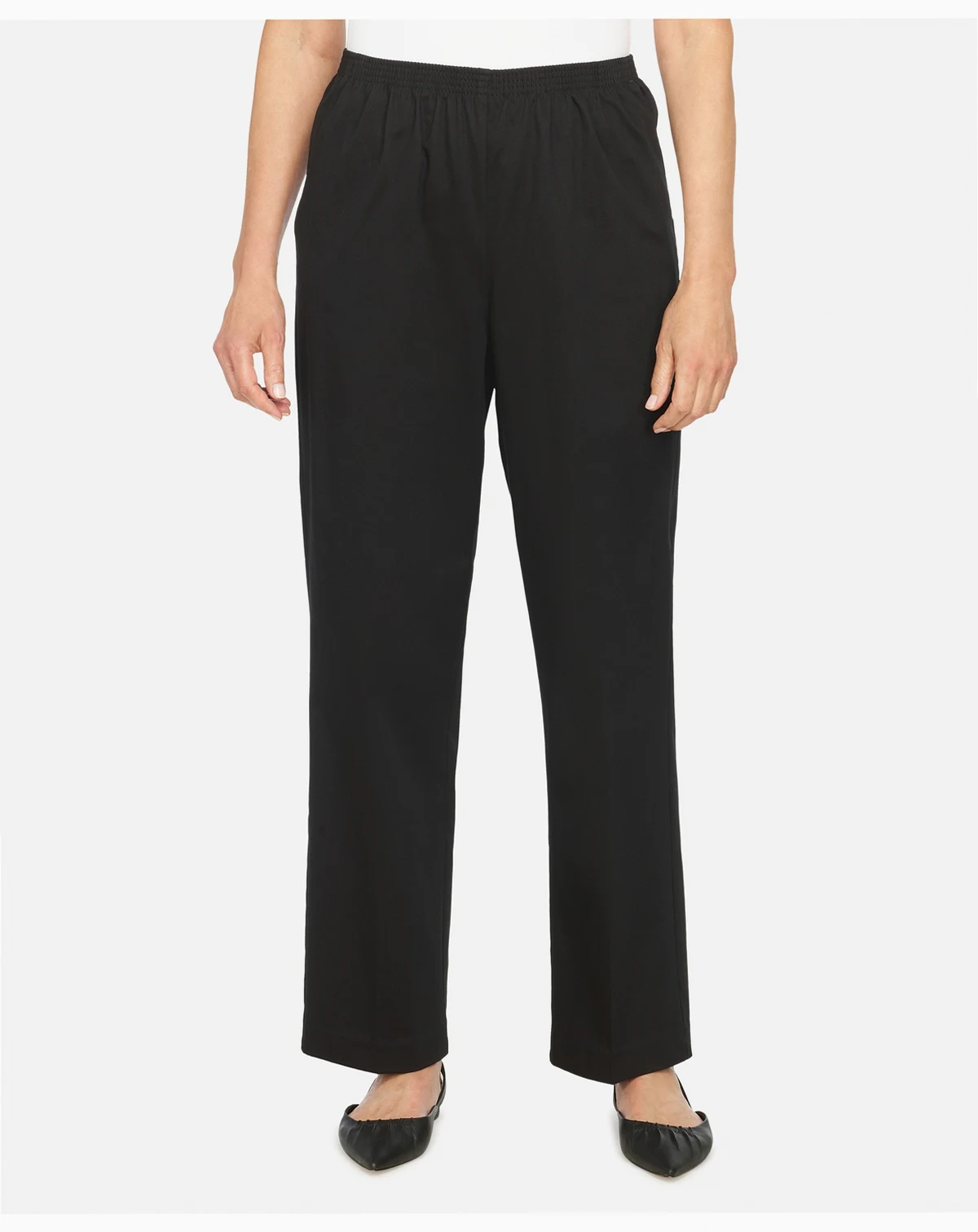 Petite Mid-Rise Casual Pants