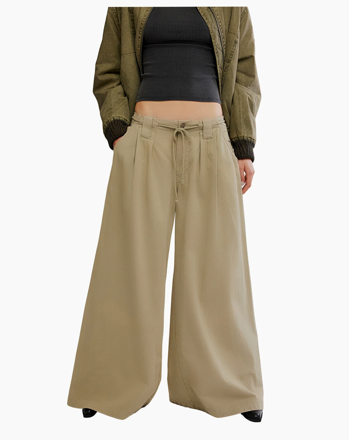 Women's Julien Wide Leg Pull-On Chino Pants
