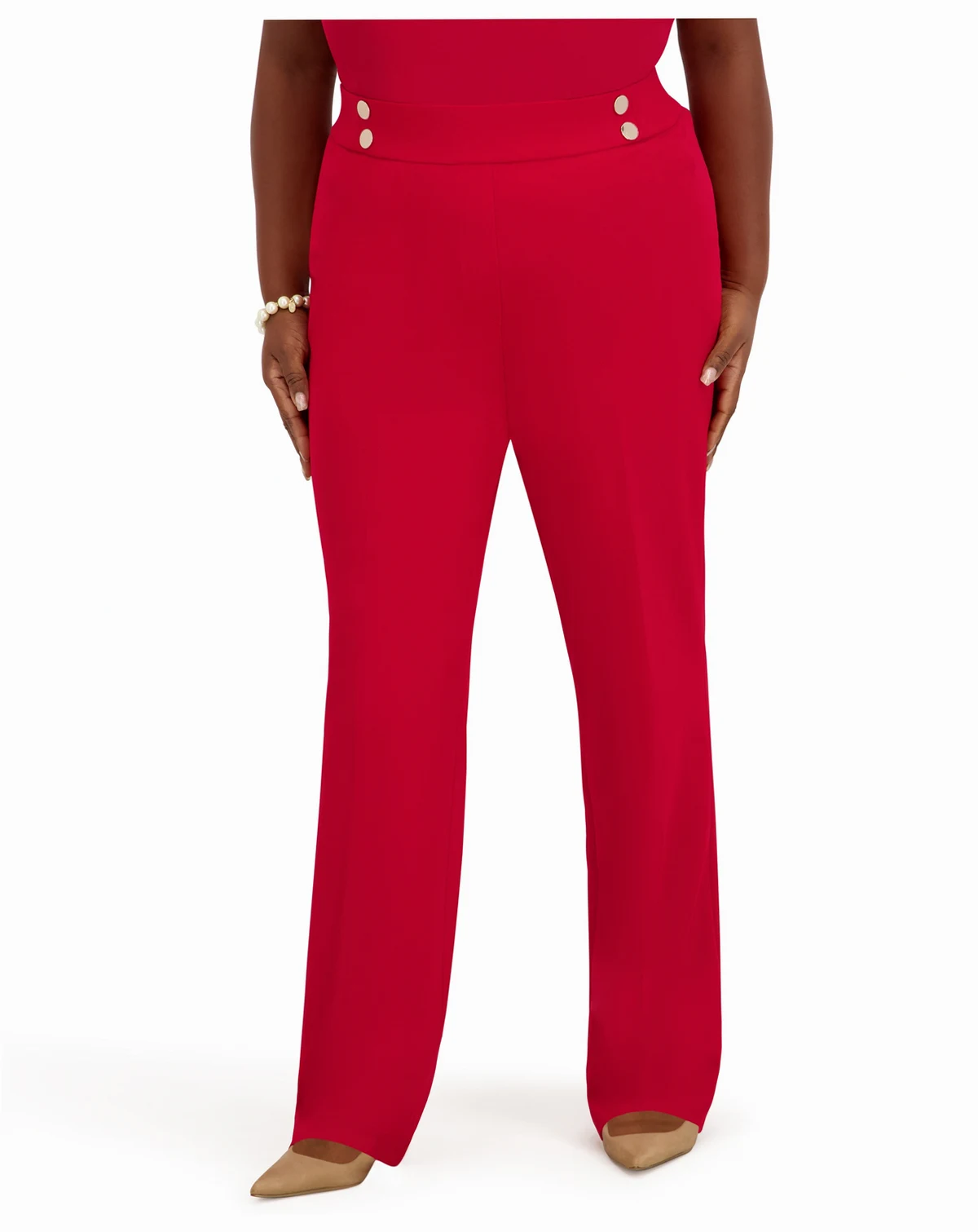 Women's Mid-Rise Pull-On Extend Tab Trousers