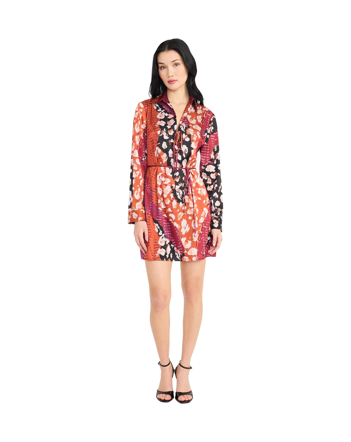 Women's Tie Front Mini Dress