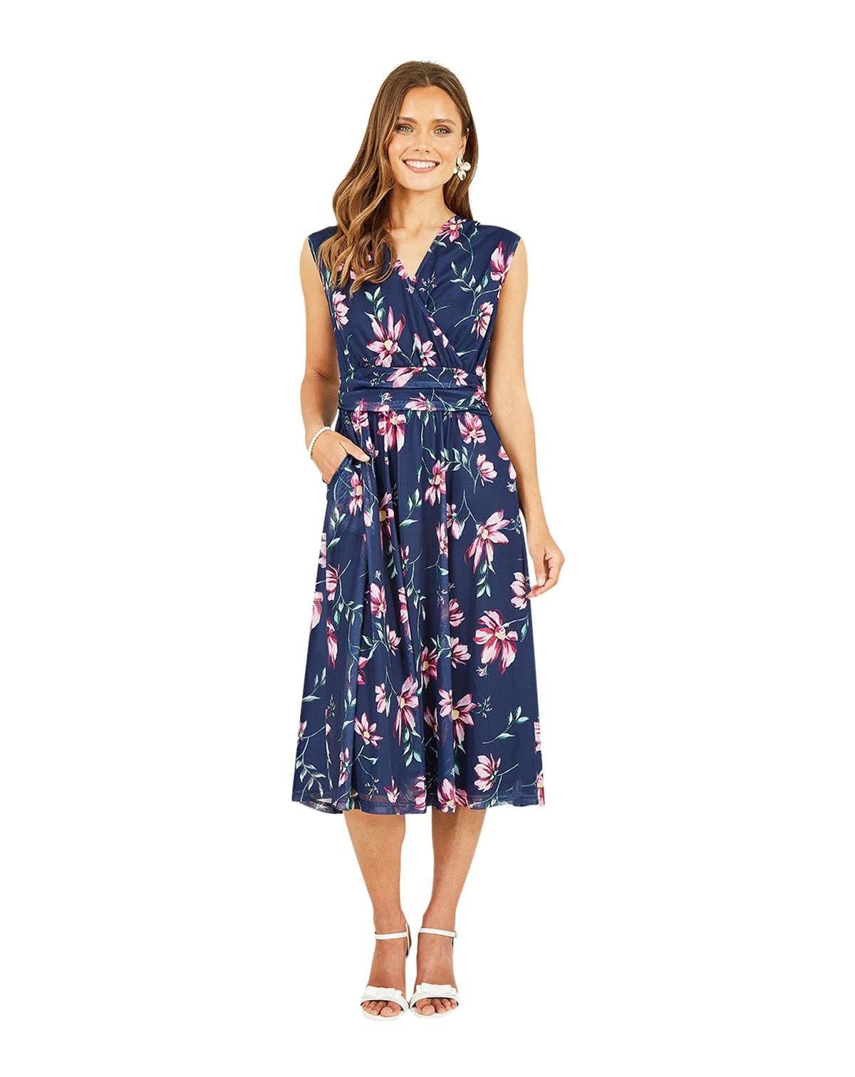 Women's Mesh Stretch Midi Dress