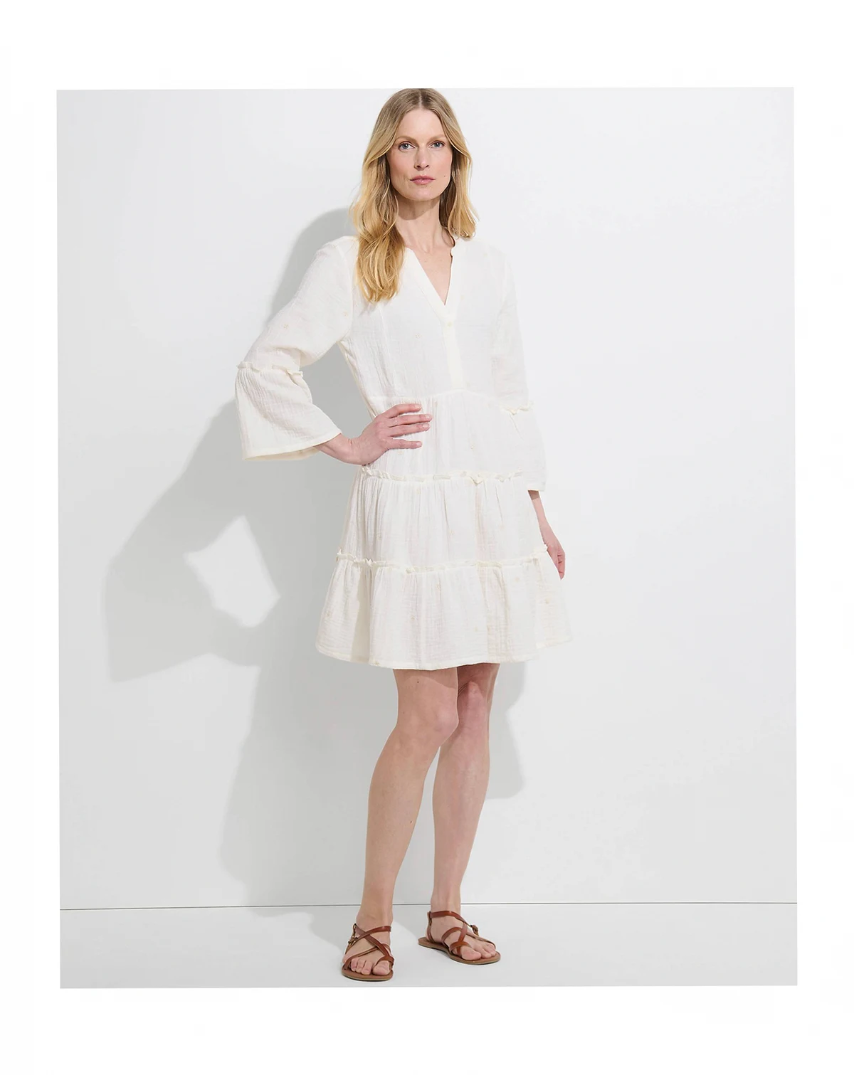 Women's Gauze Tiered Dress