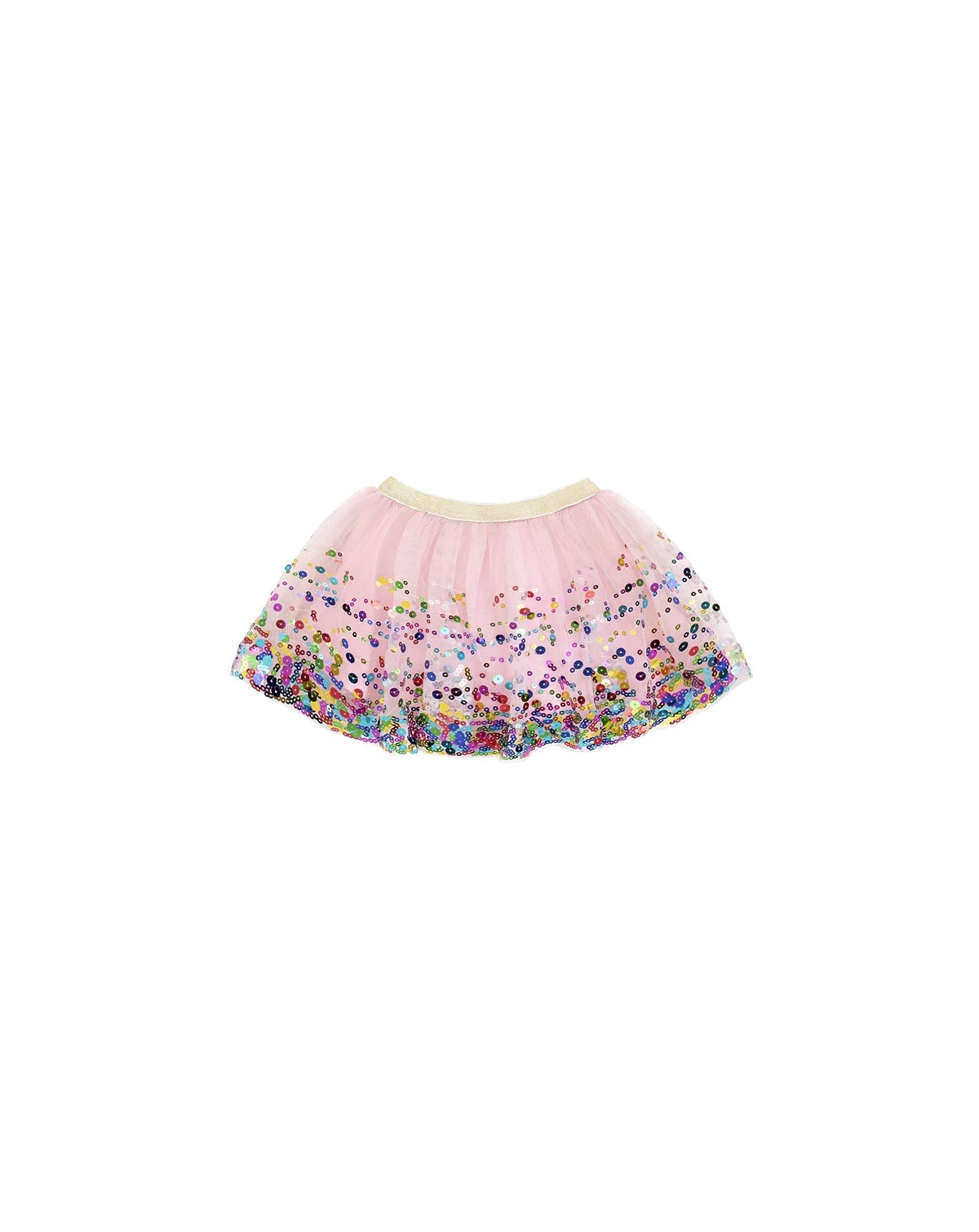 Little and Big Girls Pink Confetti Tutu Skirt