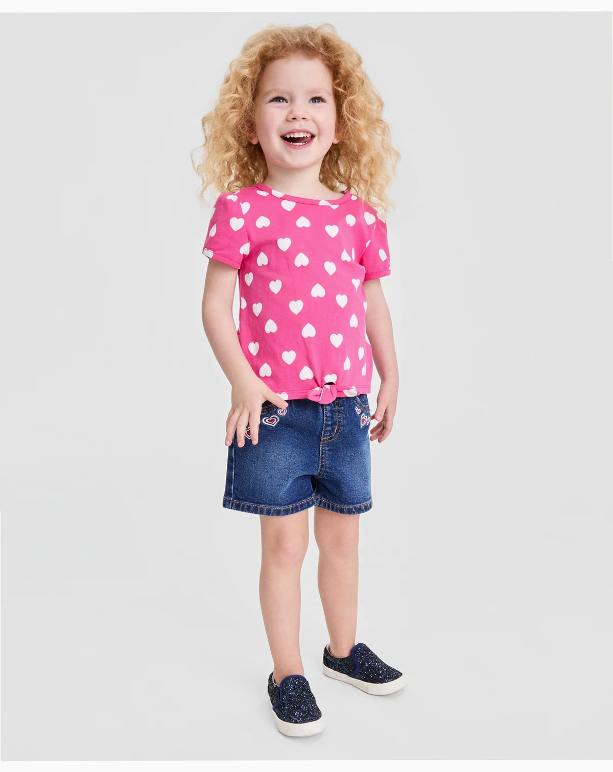 Girls' 12M-5T Heart Tie T-Shirt, Macy's Exclusive