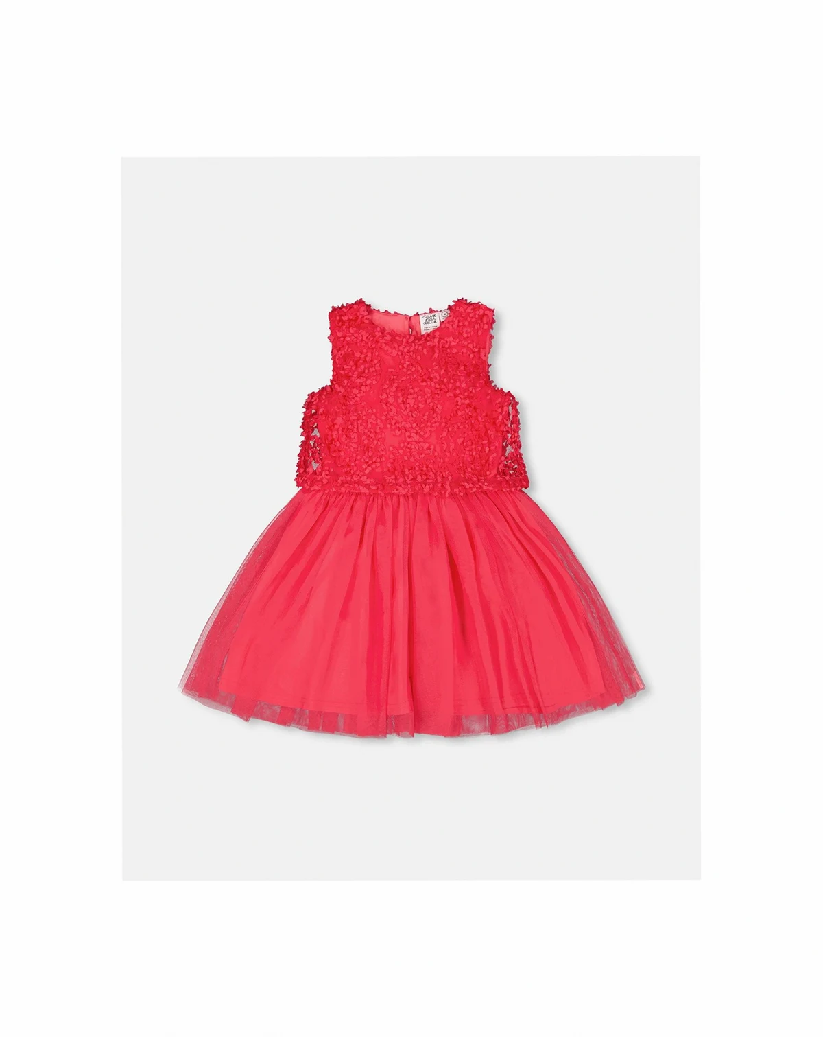Toddler Girls Sleeveless Textured Rosette Dress