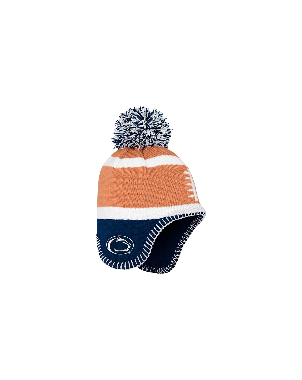 Toddler Brown Penn State Nittany Lions Football Head with Pom Knit Hat