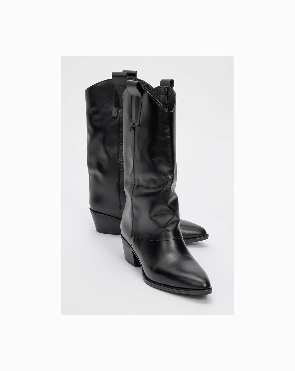 Teodora Leather Block Heel Boot (Women)