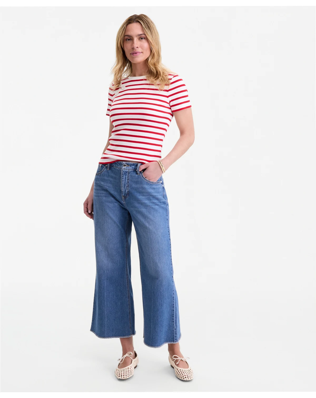 Women's Cropped Relaxed Flare Jeans, Macy's Exclusive