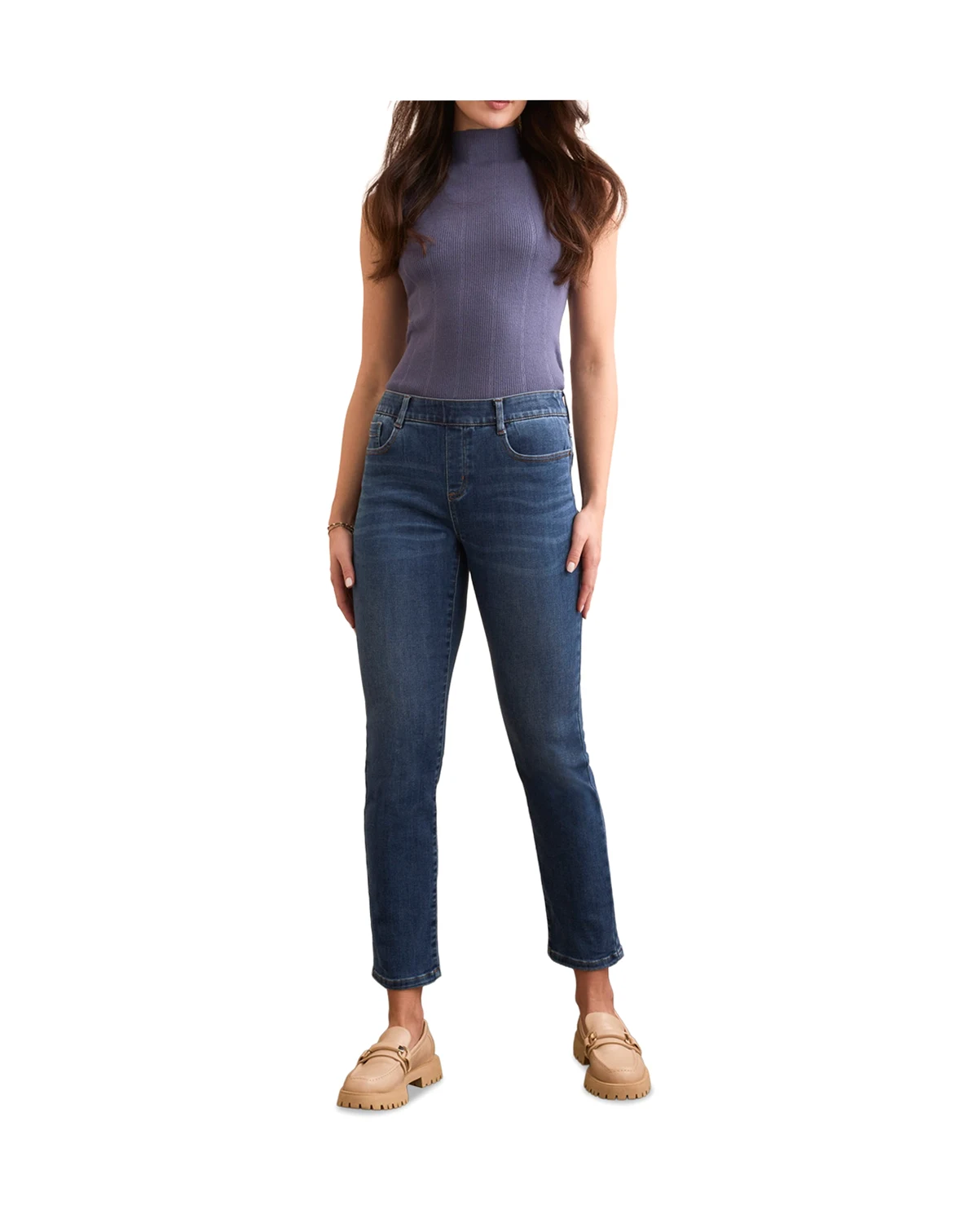 Women's Sophia Curvy Boundless Stretch Denim Pull-On Slim Crop Jeans