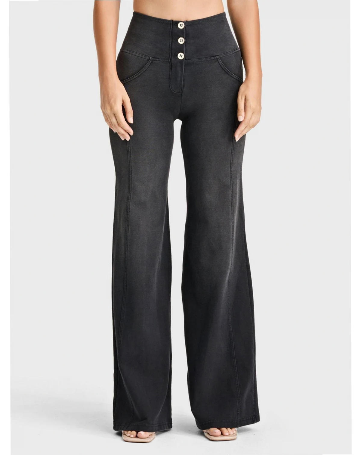 Women's High-Rise Sculpting Palazzo Flare Jeans