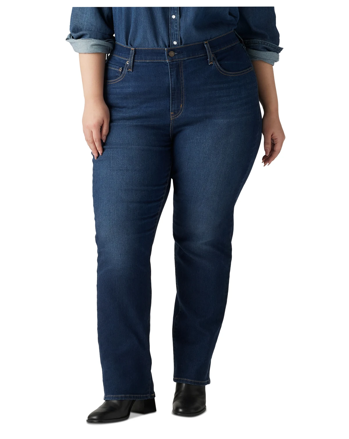 Plus Size Chelsea High-Rise Straight-Leg Jeans
