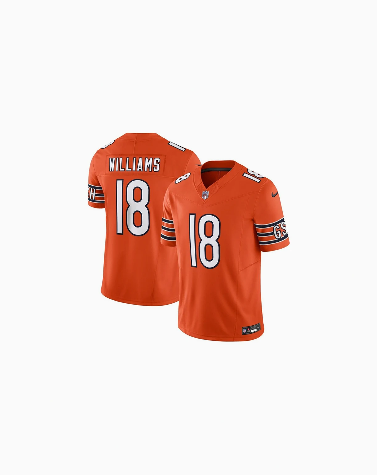 Men's Caleb Williams Orange Chicago Bears Vapor F.U.S.E. Limited Jersey
