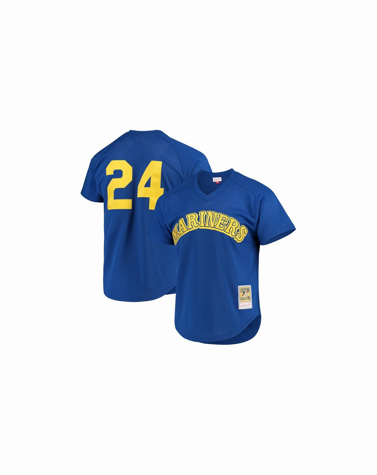 Men's Ken Griffey Jr. Royal Seattle Mariners Cooperstown Mesh Batting Practice Jersey