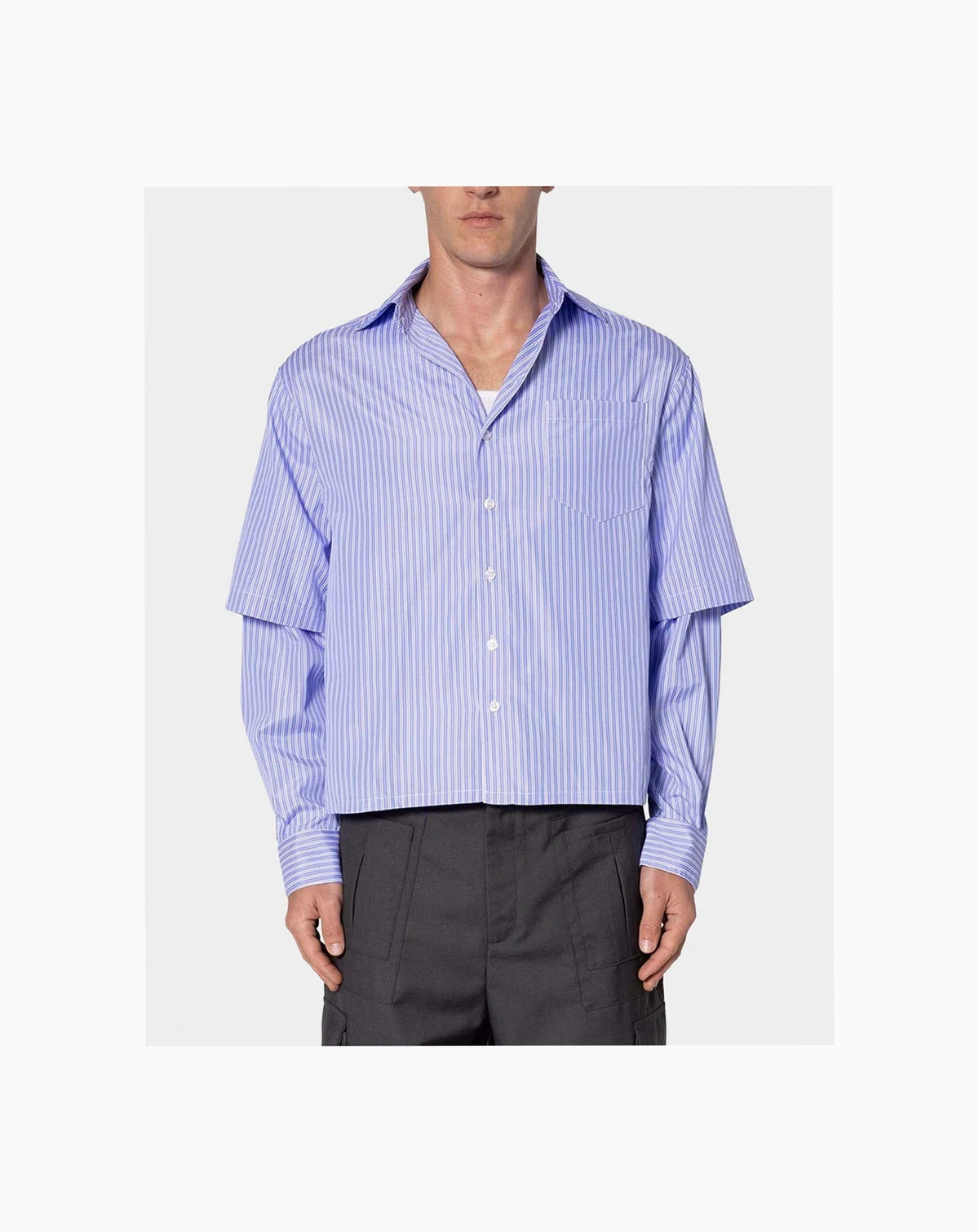 Men's Double Layer Pinstripe Shirt