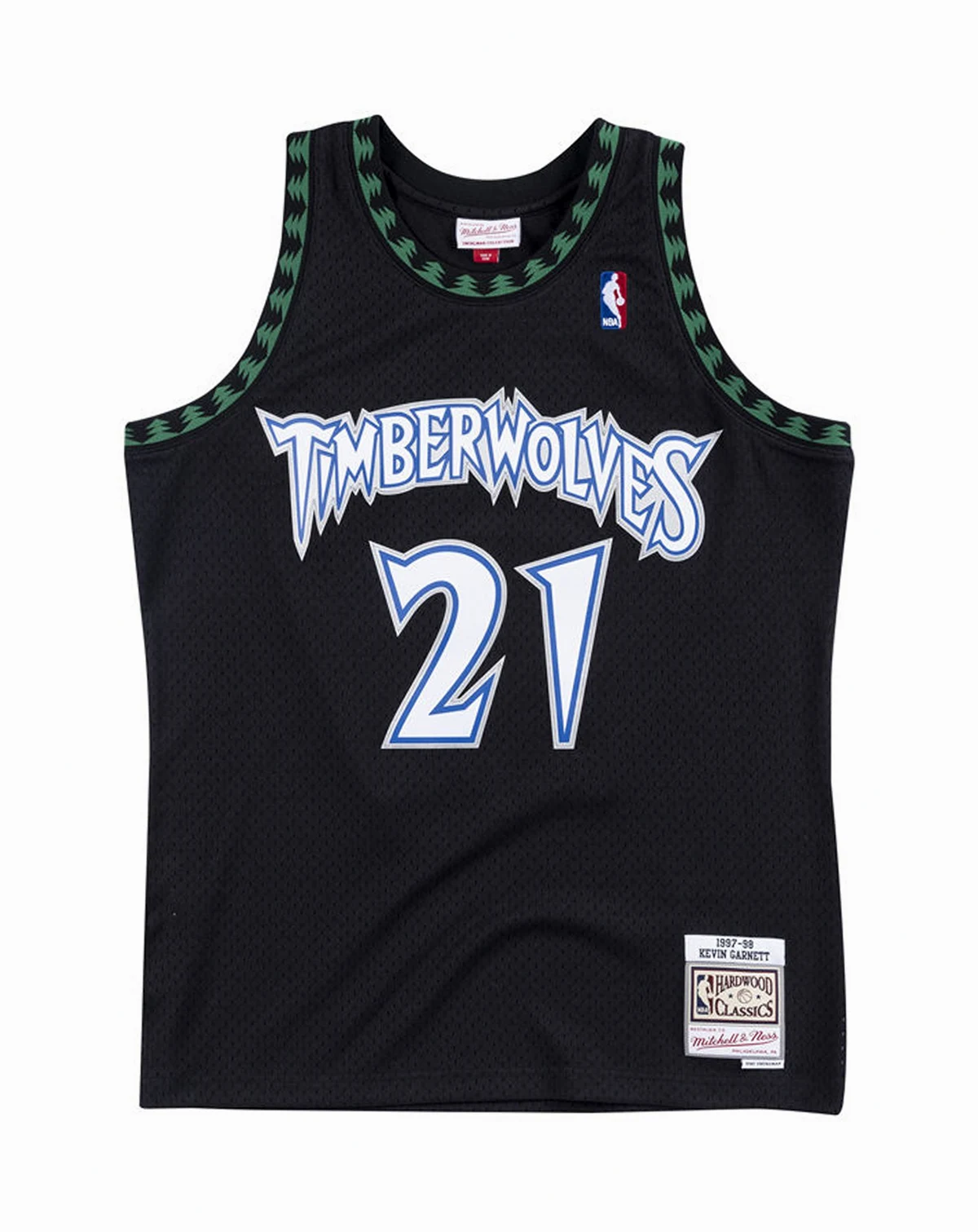 Men's Kevin Garnett Black Minnesota Timberwolves 1997-98 Hardwood Classics Swingman Player Jersey