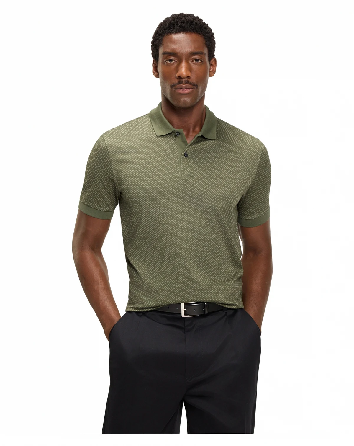 Men's Mercerized-Cotton Monogram Polo Shirt